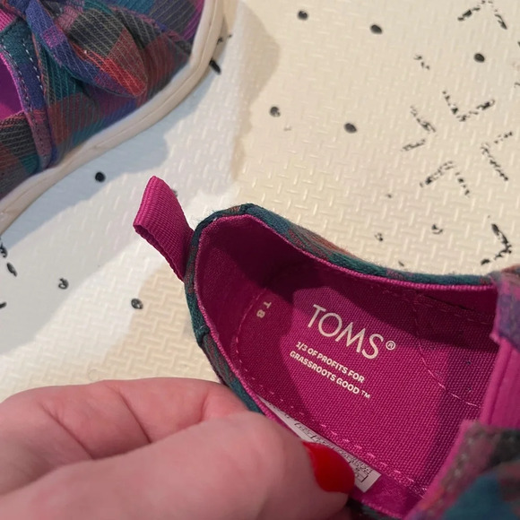 🌸clearance TOMS Girl's Alpargata‎ Loafer Flat 8T - Picture 7 of 8